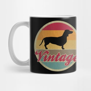 Dachshund Retro Vintage Sunset Mug